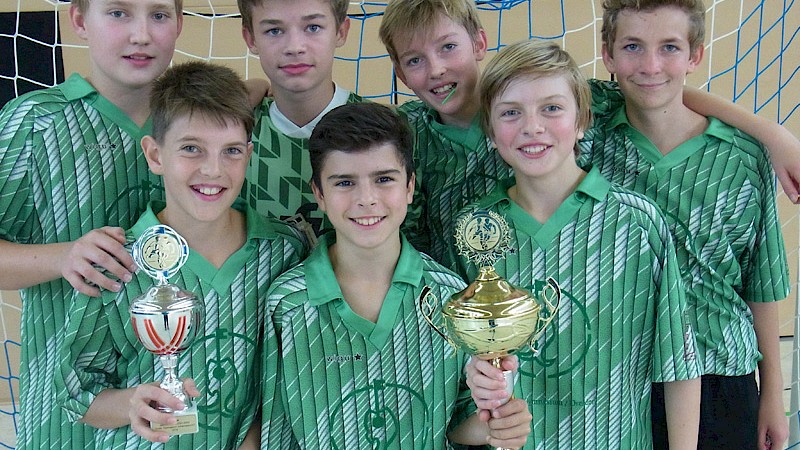 Die Sieger des ersten Hallenfußballturniers am Johanneum: St. Benno-Gymnasium Dresden. Herzlichen Glückwunsch!