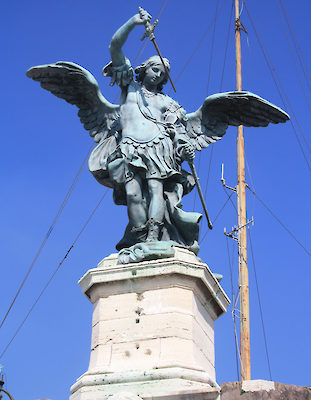 Engelsstatue auf der Engelsburg.